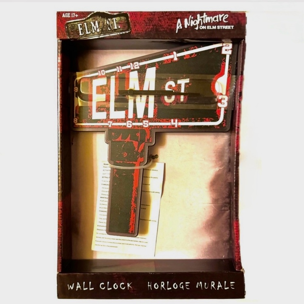 NIB “A Nightmare on Elm Street” Analog Wall Clock by Accutime